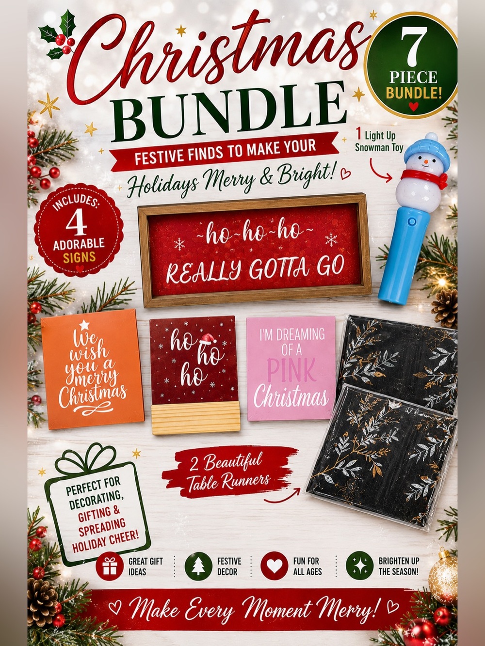 Cute 7 piece Christmas bundle